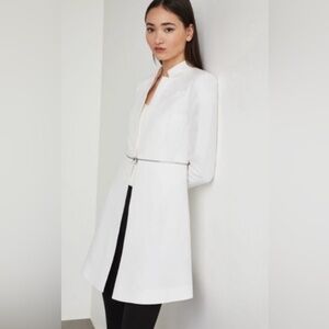 BCBGMAXAZRIA White Arelia Long Jacket